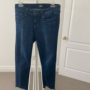 Paige premium step hem skinny jeans